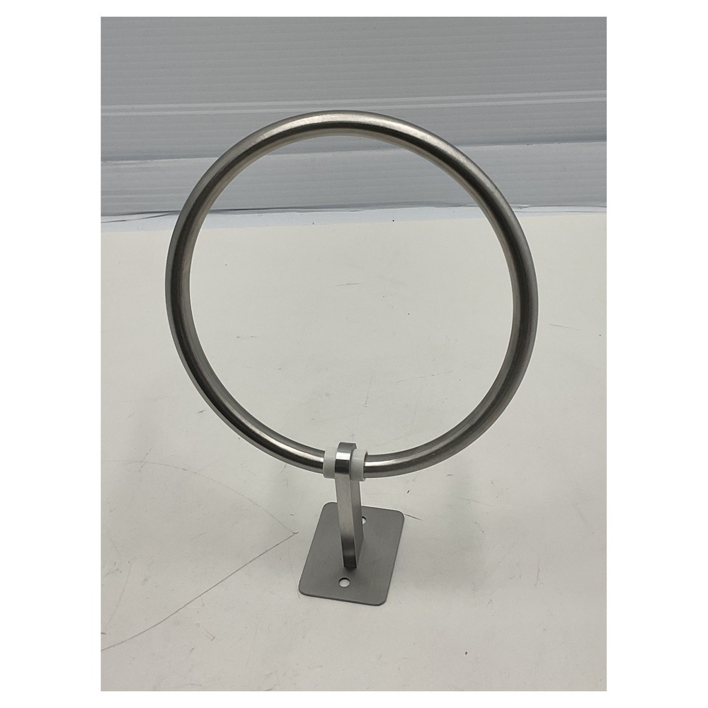 Unbranded Brushed Stainless Steel Wall Mounted Towel Ring Holder 6.5" Circle